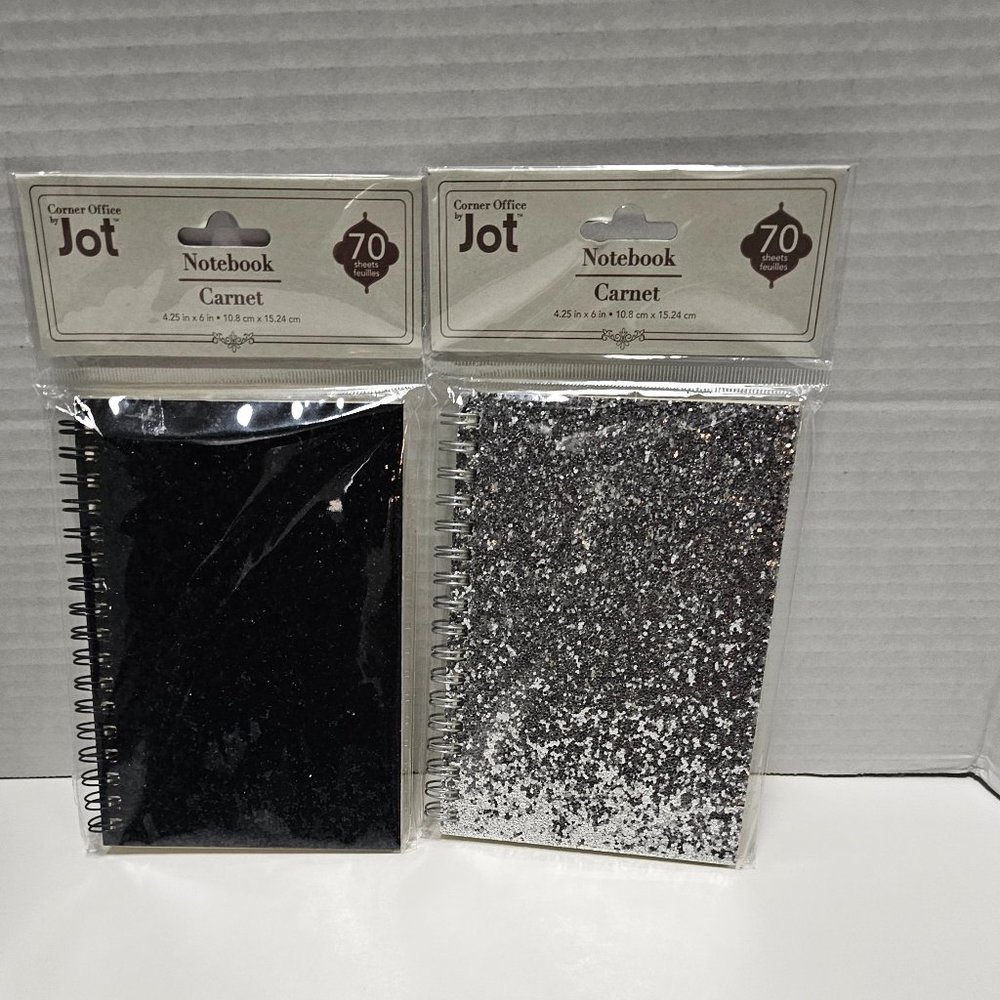 Black and Silver Little Notebooks (1 of each)